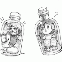 Sketch created by Zombiesmile; Narugi owned by Neekko