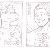 Sketch created by Dumpysaurus; Neekko owned by Neekko