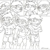Sketch and other characters by Kazario